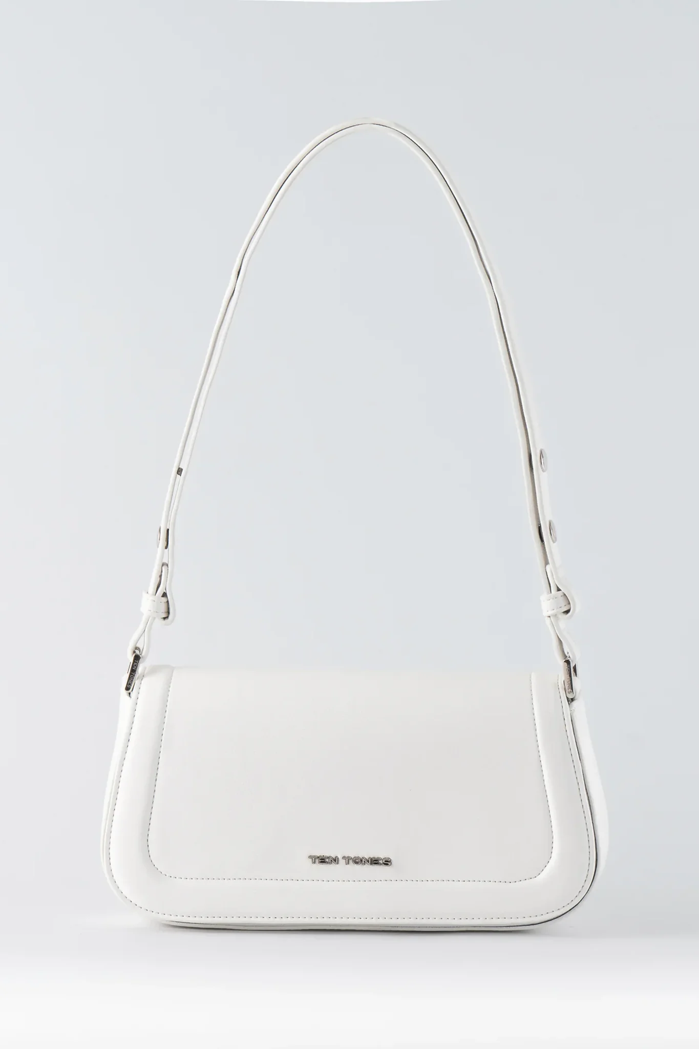 TEN TONES Bruno Baguette Bag White - Sonourner