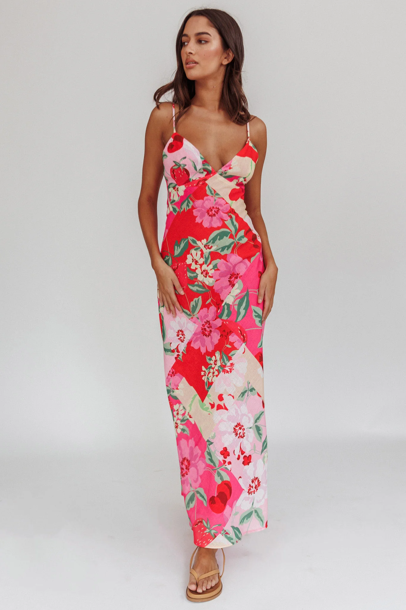 Jaya Floral A-line Maxi Dress Pink - Sonourner