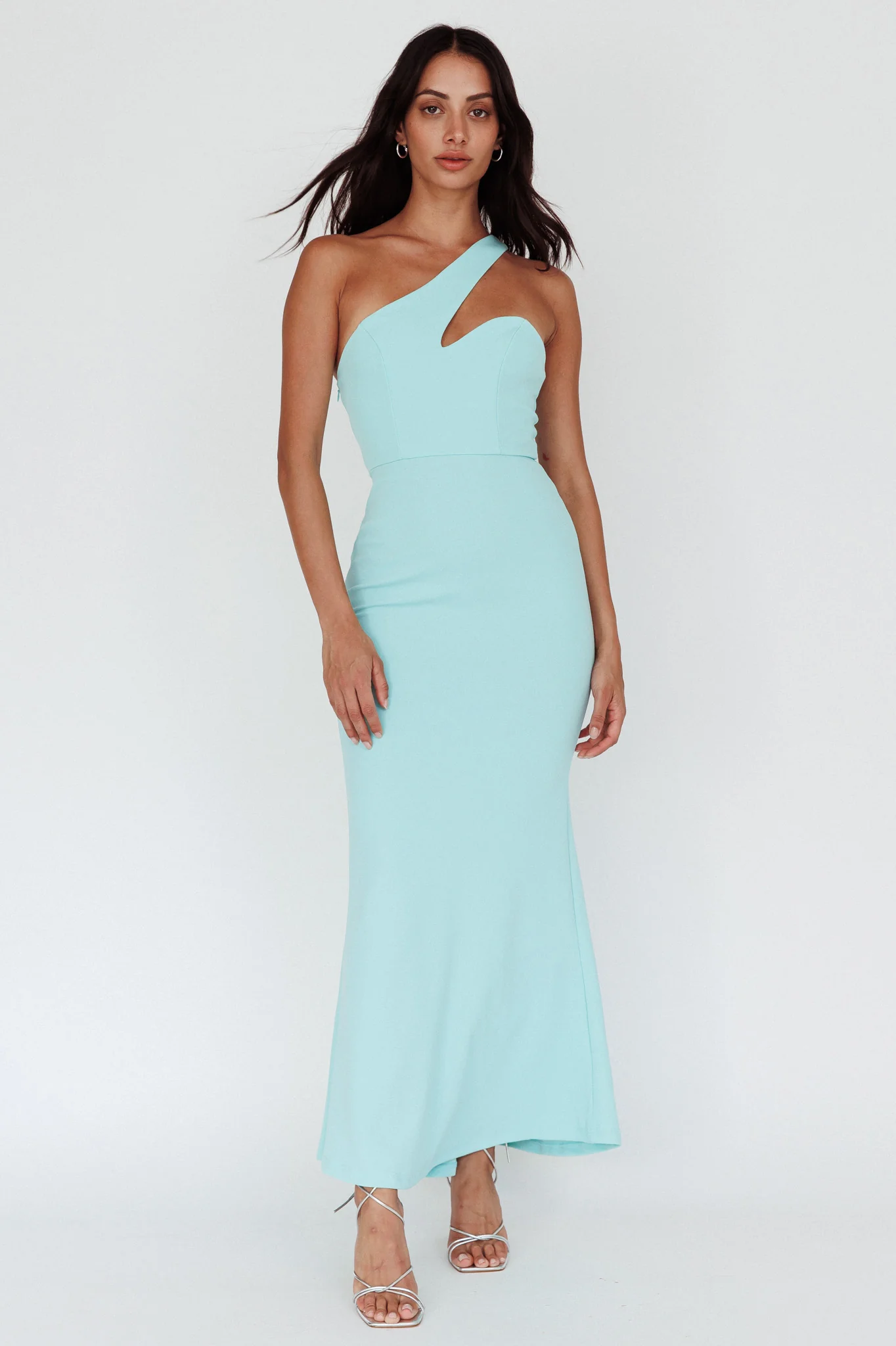 Shooting Stars One-Shoulder Maxi Dress Mint - Sonourner