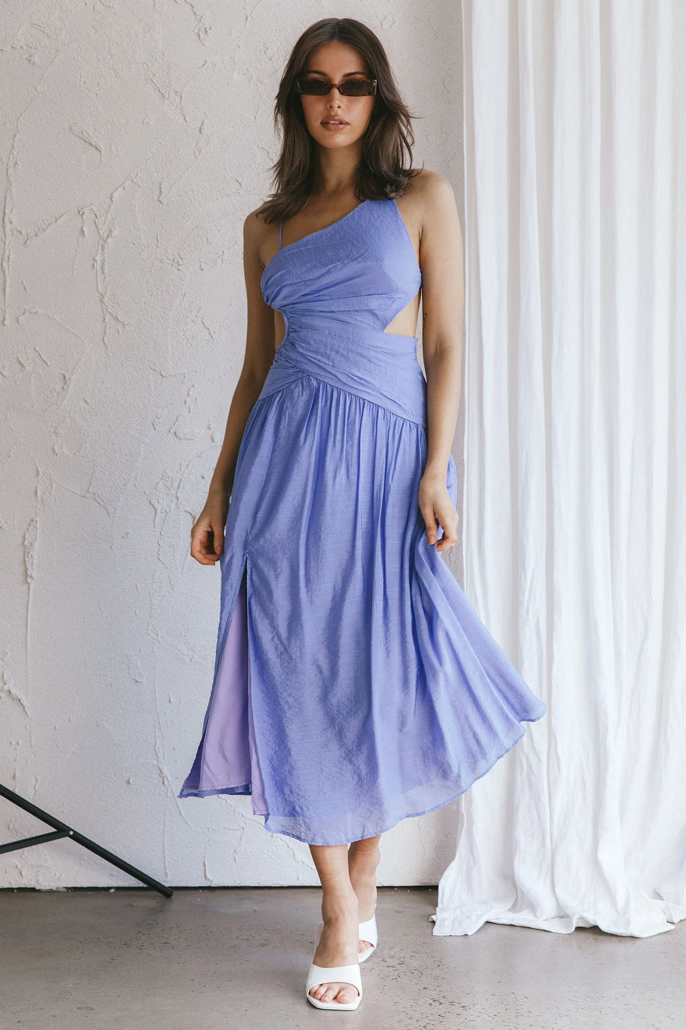 Destination Open Back Midi Dress Purple - Sonourner