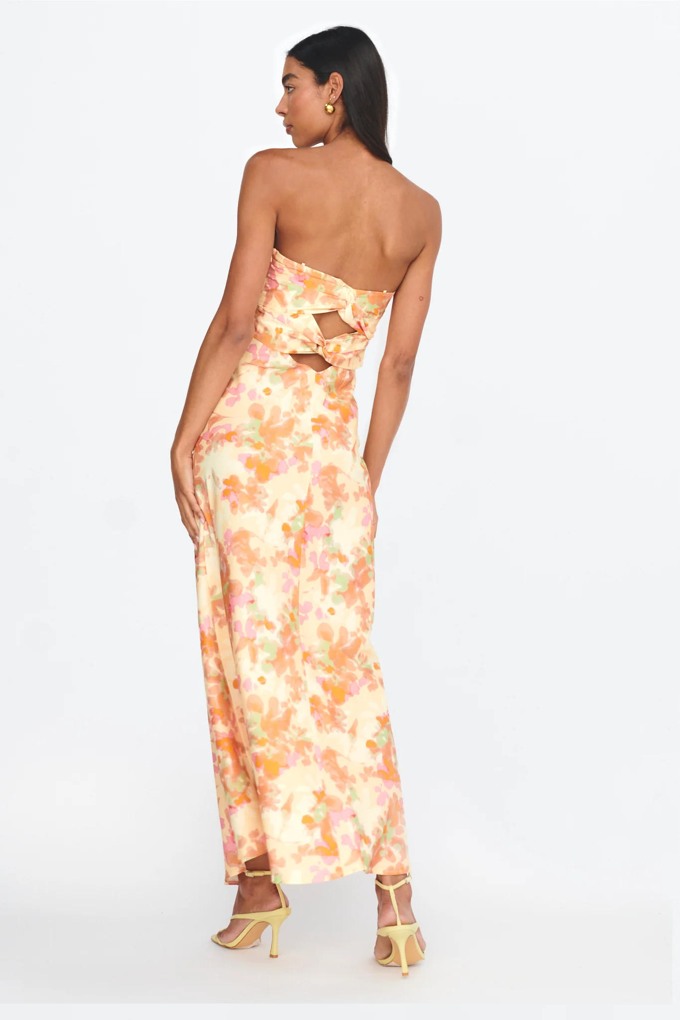 Marianna Twist Back Maxi Dress Orange - Sonourner