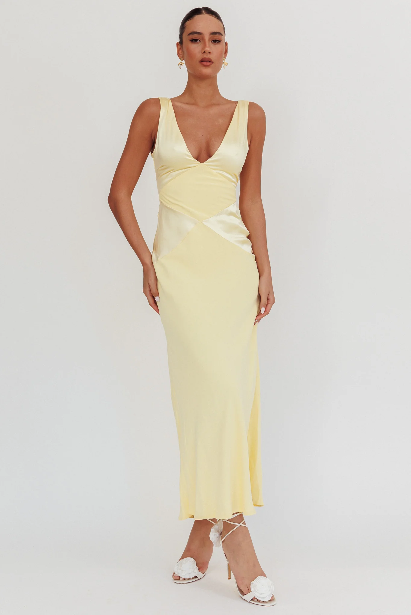 Soul Fire V-Neck Maxi Dress Butter - Sonourner