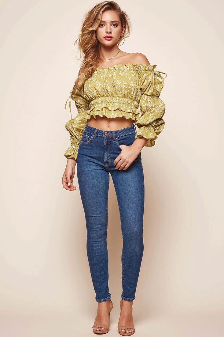 Taryn Bardot Top Lime - Sonourner