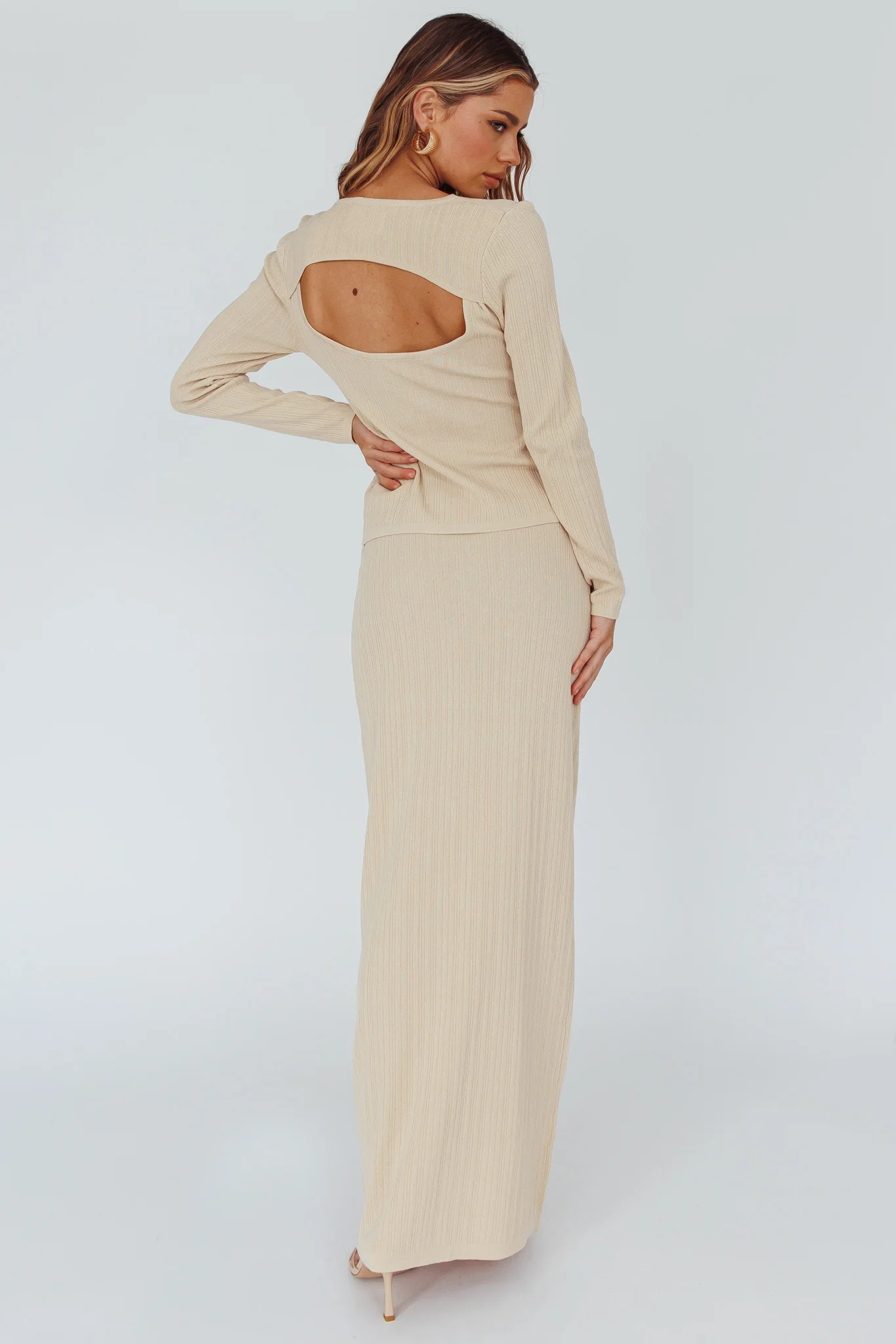 Rossana Knit Maxi Skirt Butter - Sonourner