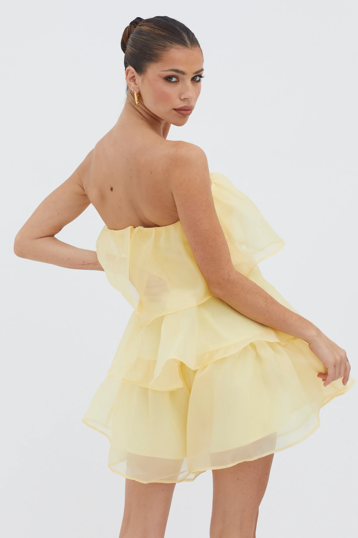 Behati Tiered Layer Romper Yellow - Sonourner
