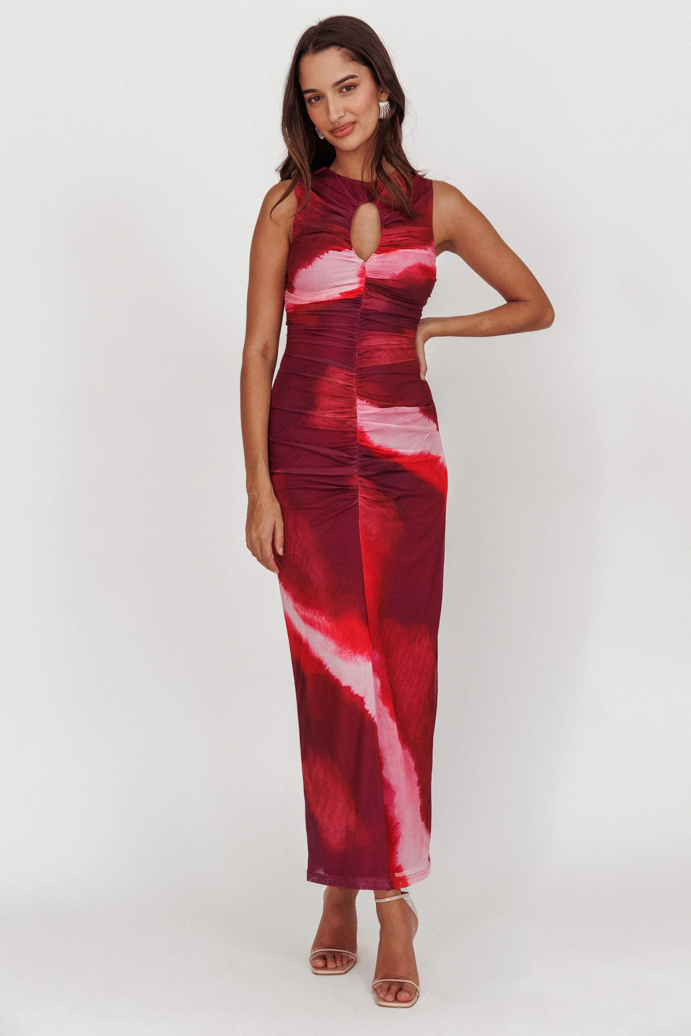 Star Keeper Bodycon Keyhole Maxi Dress Purple - Sonourner