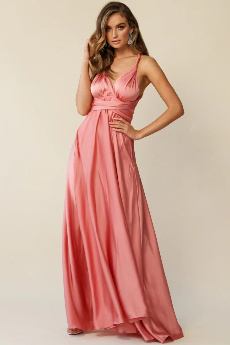 Ariana Multiway Maxi Dress Rose - Sonourner