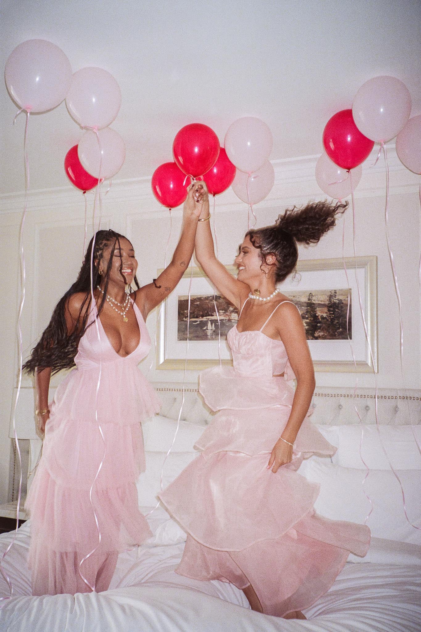 Provence Bloom Tiered Midi Dress Blush - Sonourner