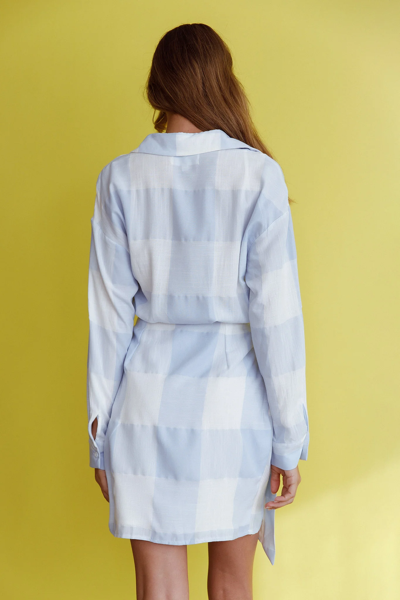 Staten Island Wrap Shirt Dress Blue - Sonourner