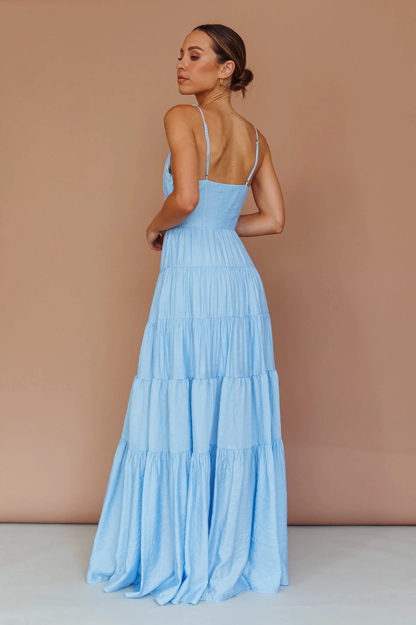Main Attraction Cami Strap Maxi Dress Blue - Sonourner