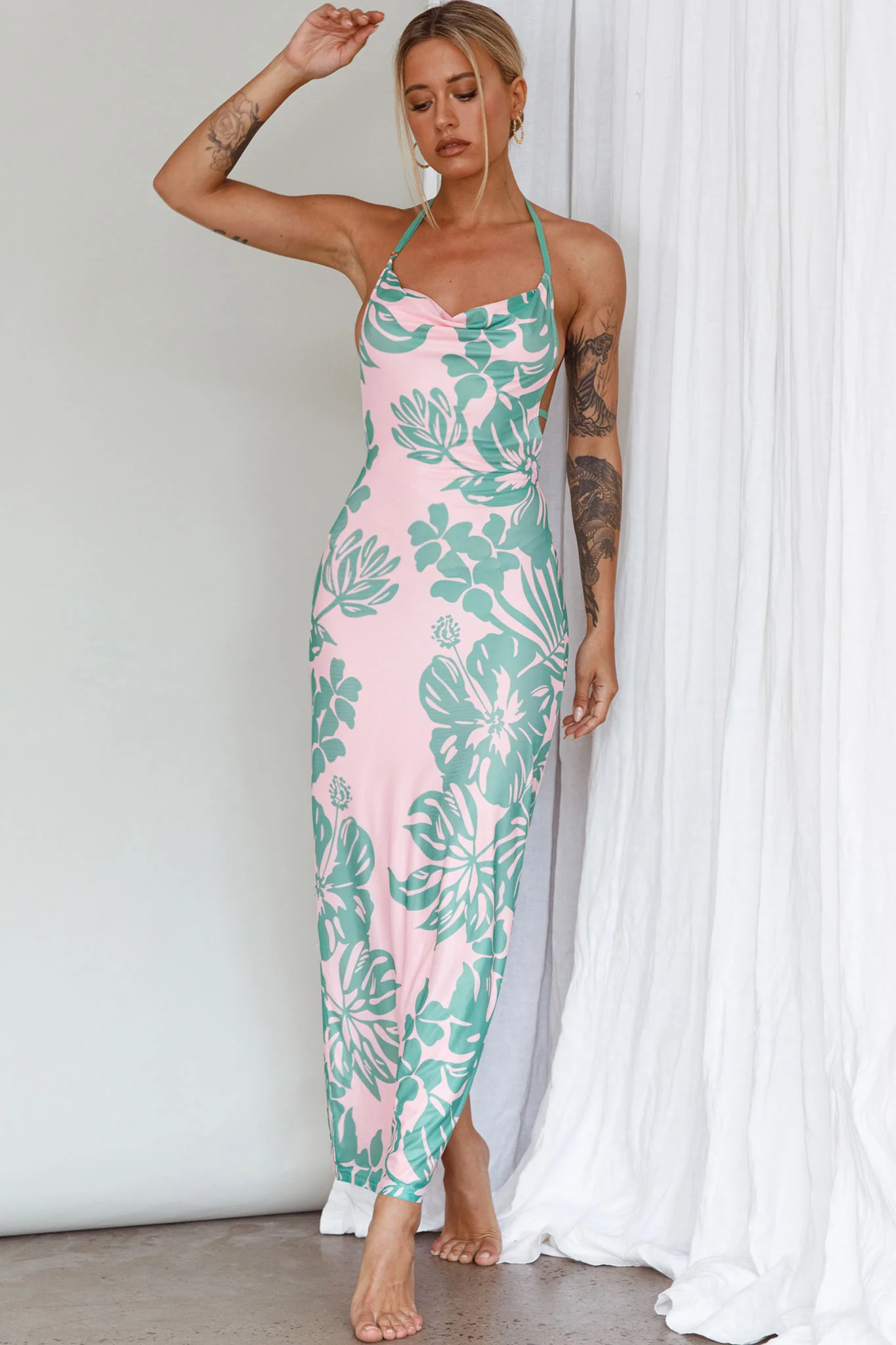 Fiji Feeling Midi Dress Tropical Pink - Sonourner