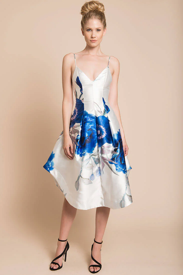 Ingrid Floral Dress Blue - Sonourner