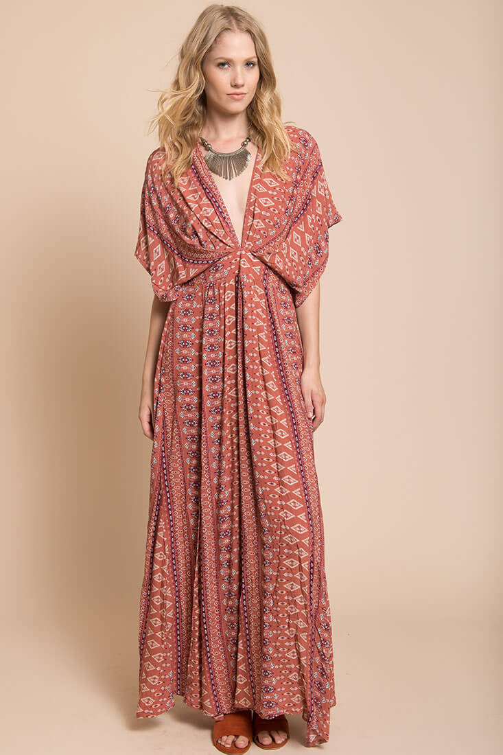 Libby Maxi Dress Rust - Sonourner