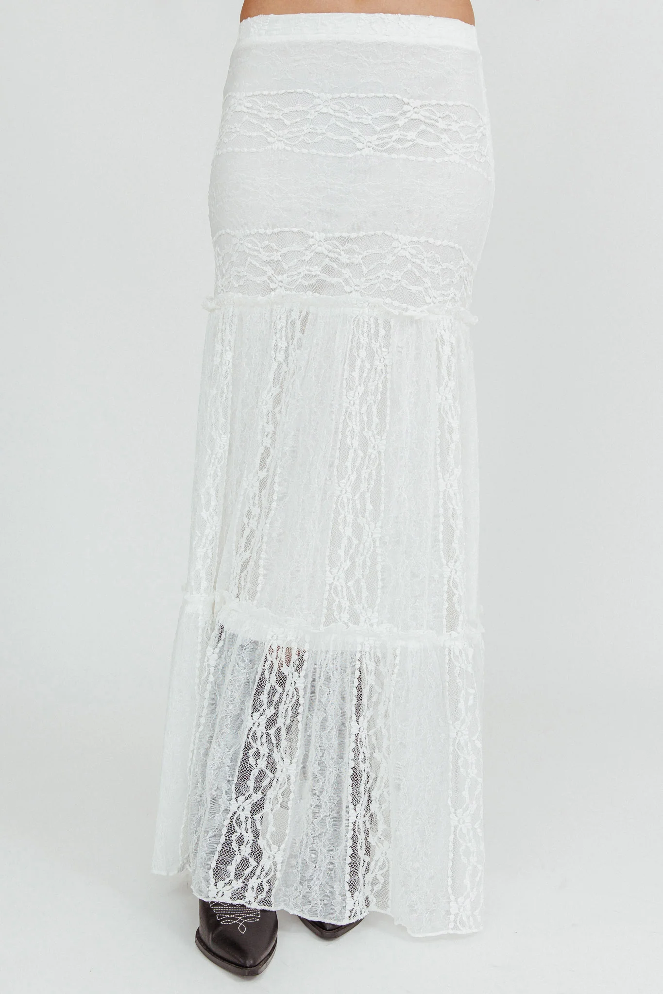 Laganas Maxi Lace Skirt White - Sonourner