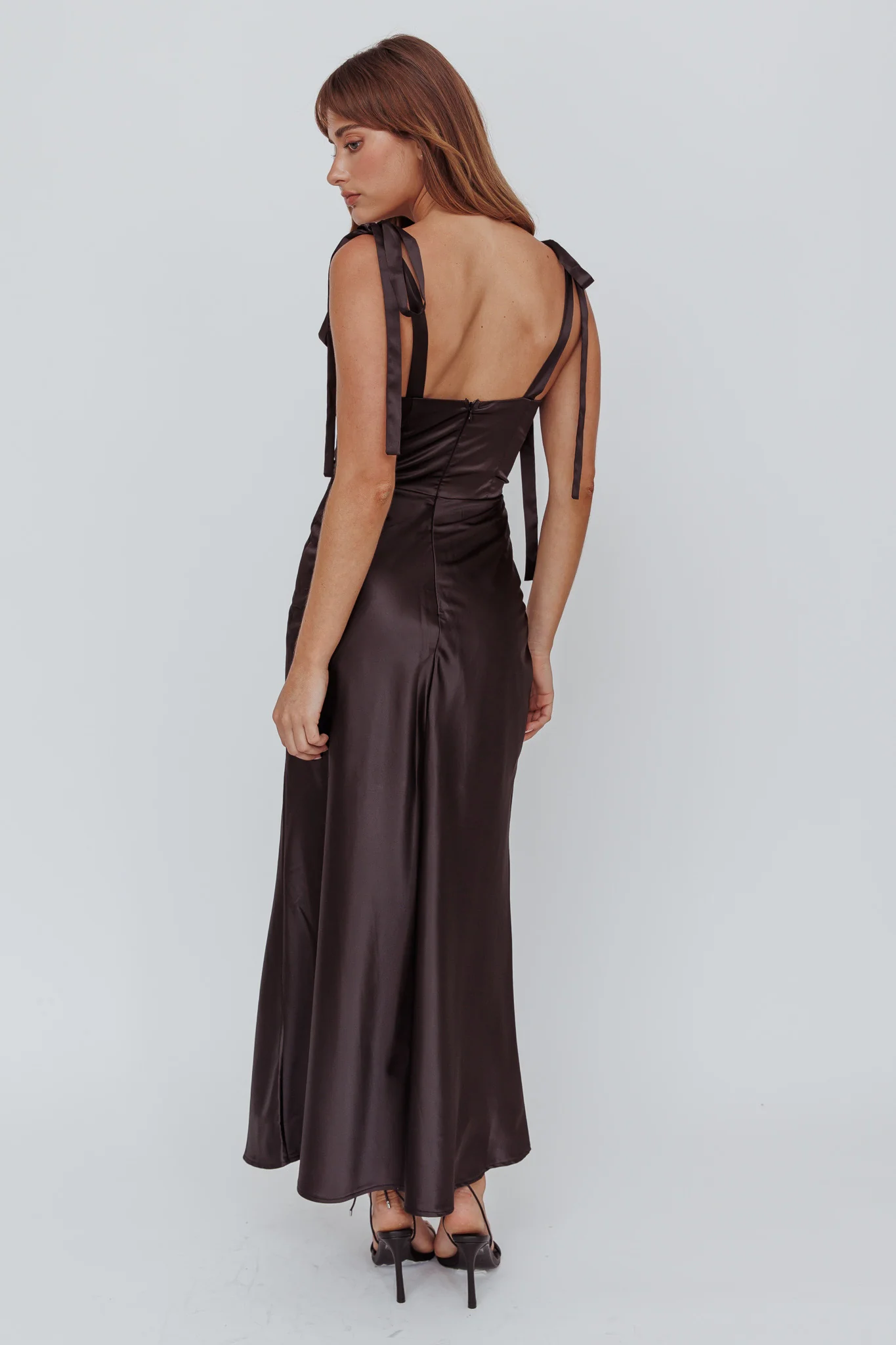 Pennelope Tied Shoulder Maxi Dress Black - Sonourner