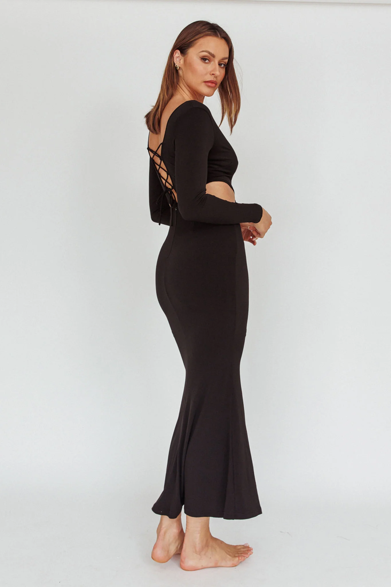 Dress Codes Cut-Out Maxi Dress Black - Sonourner