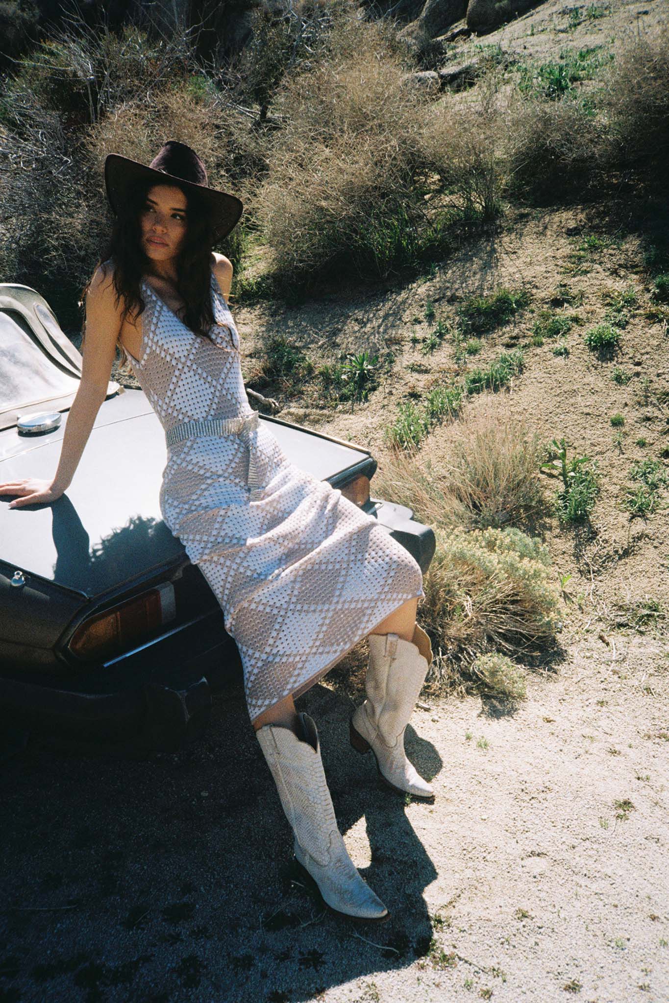 Easy Street Crochet Maxi Dress Beige - Sonourner