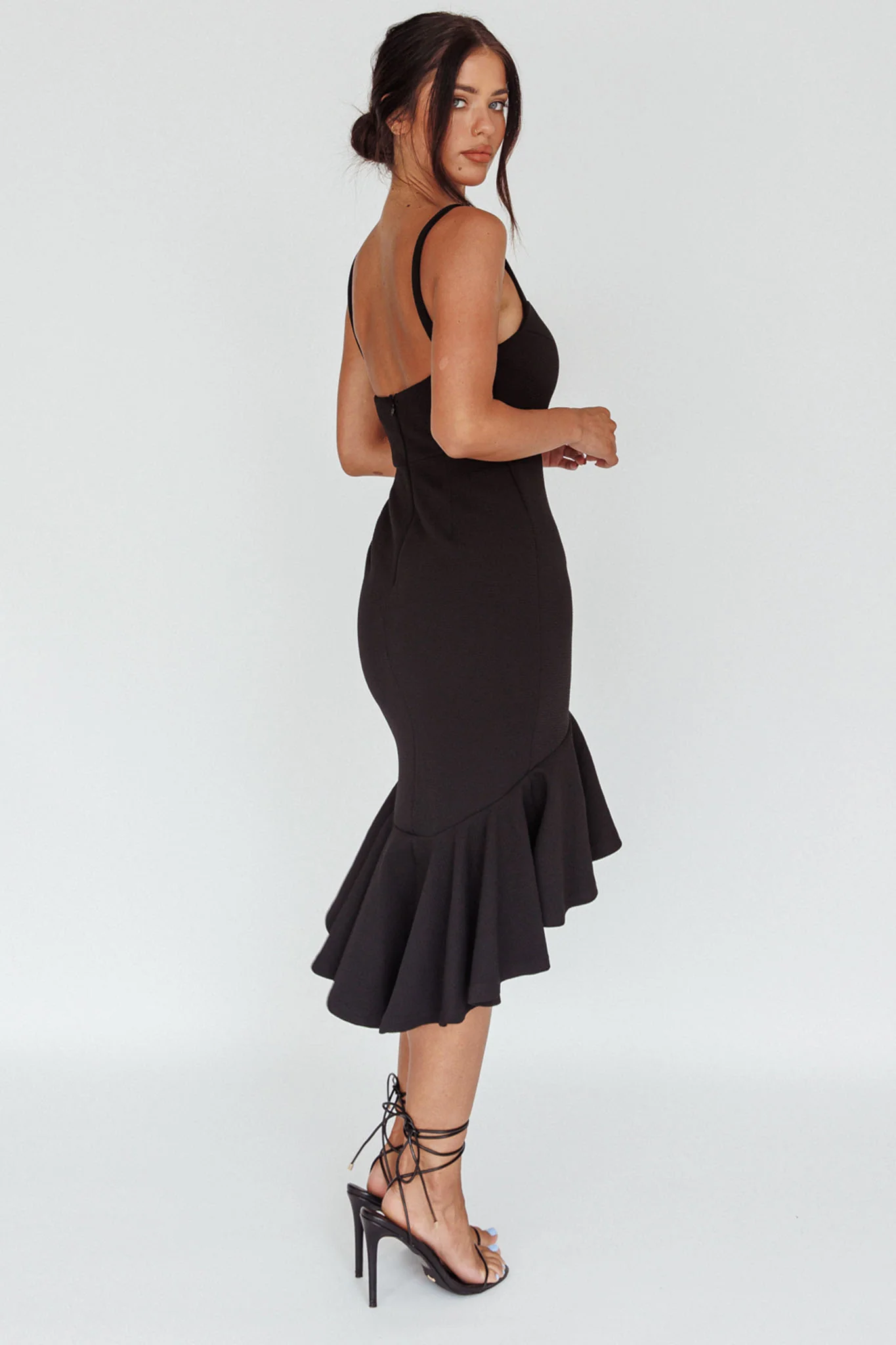 Cartagena High-Low Asymmetric Salsa Dress Black - Sonourner