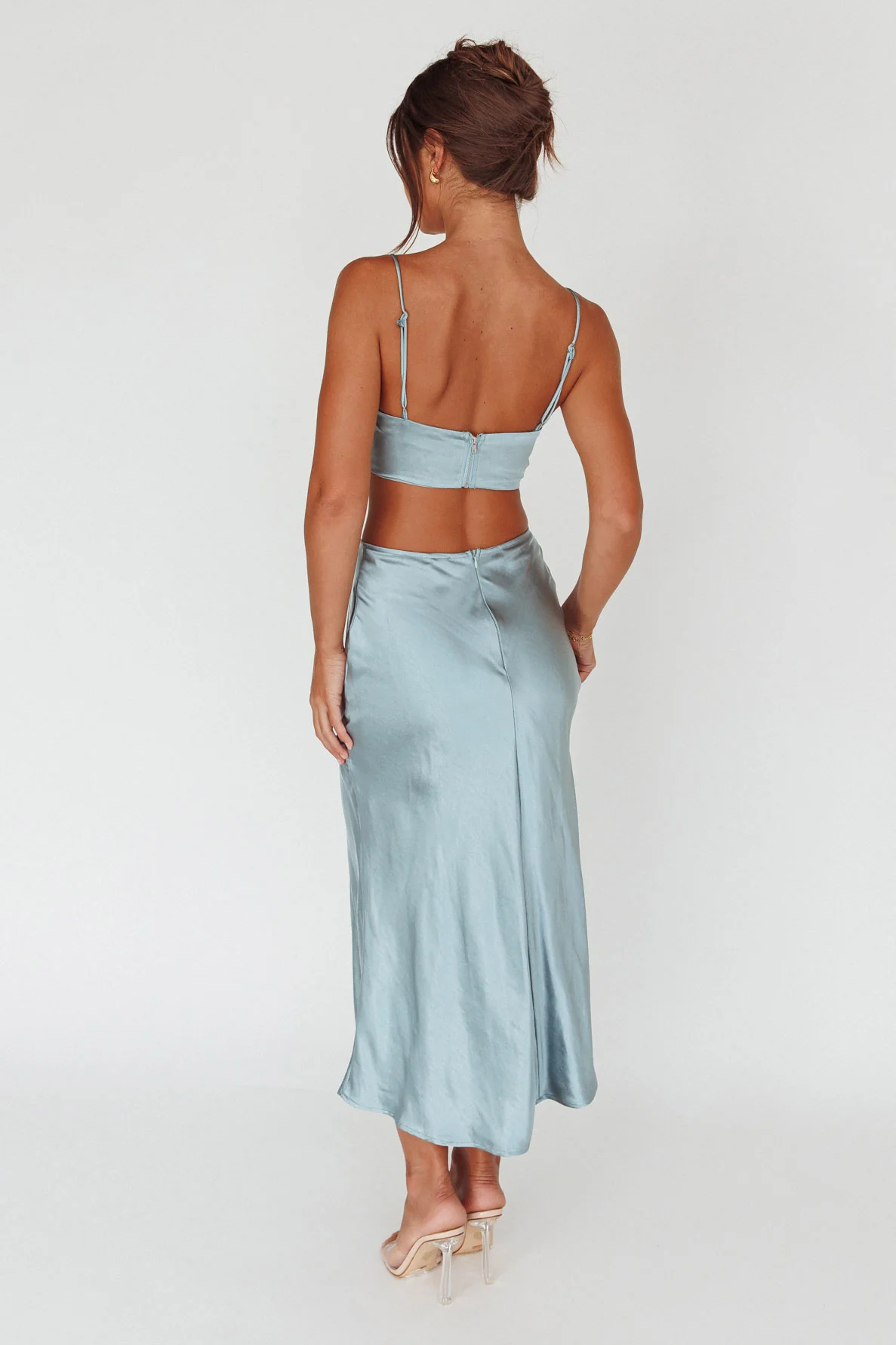 Well Versed Split Midi Skirt Sage - Sonourner