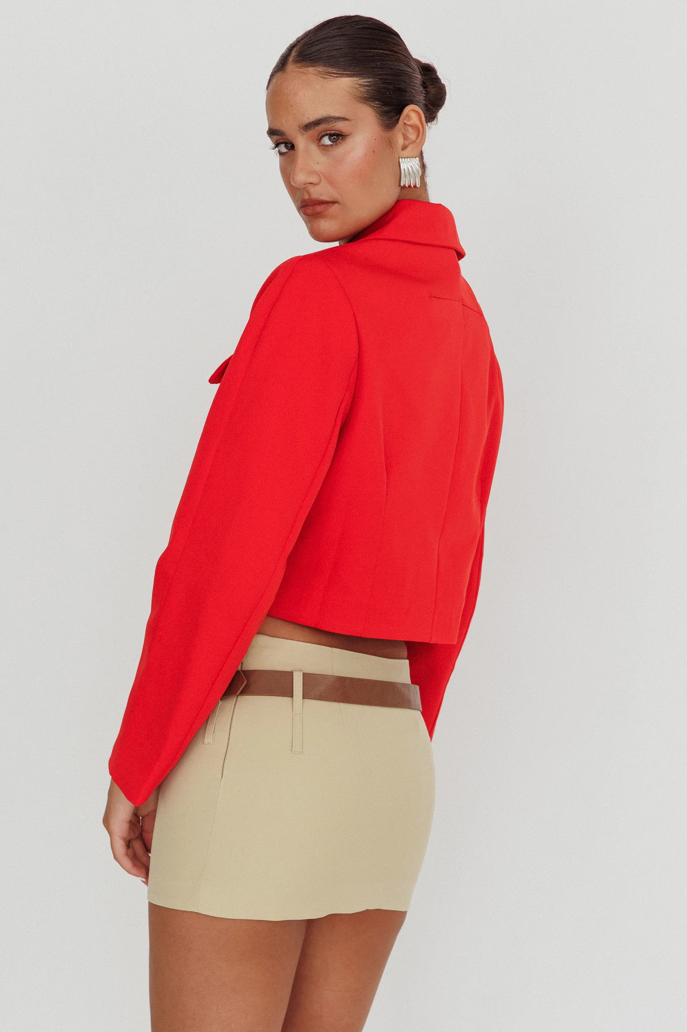 Cinder Crop Jacket Red - Sonourner