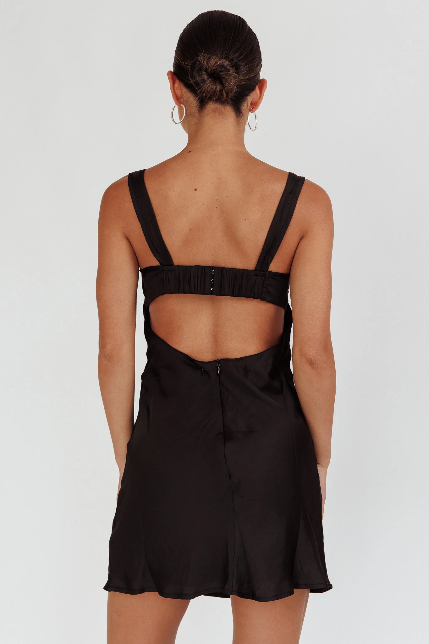 Stazi Sweetheart Neckline Mini Dress Black - Sonourner