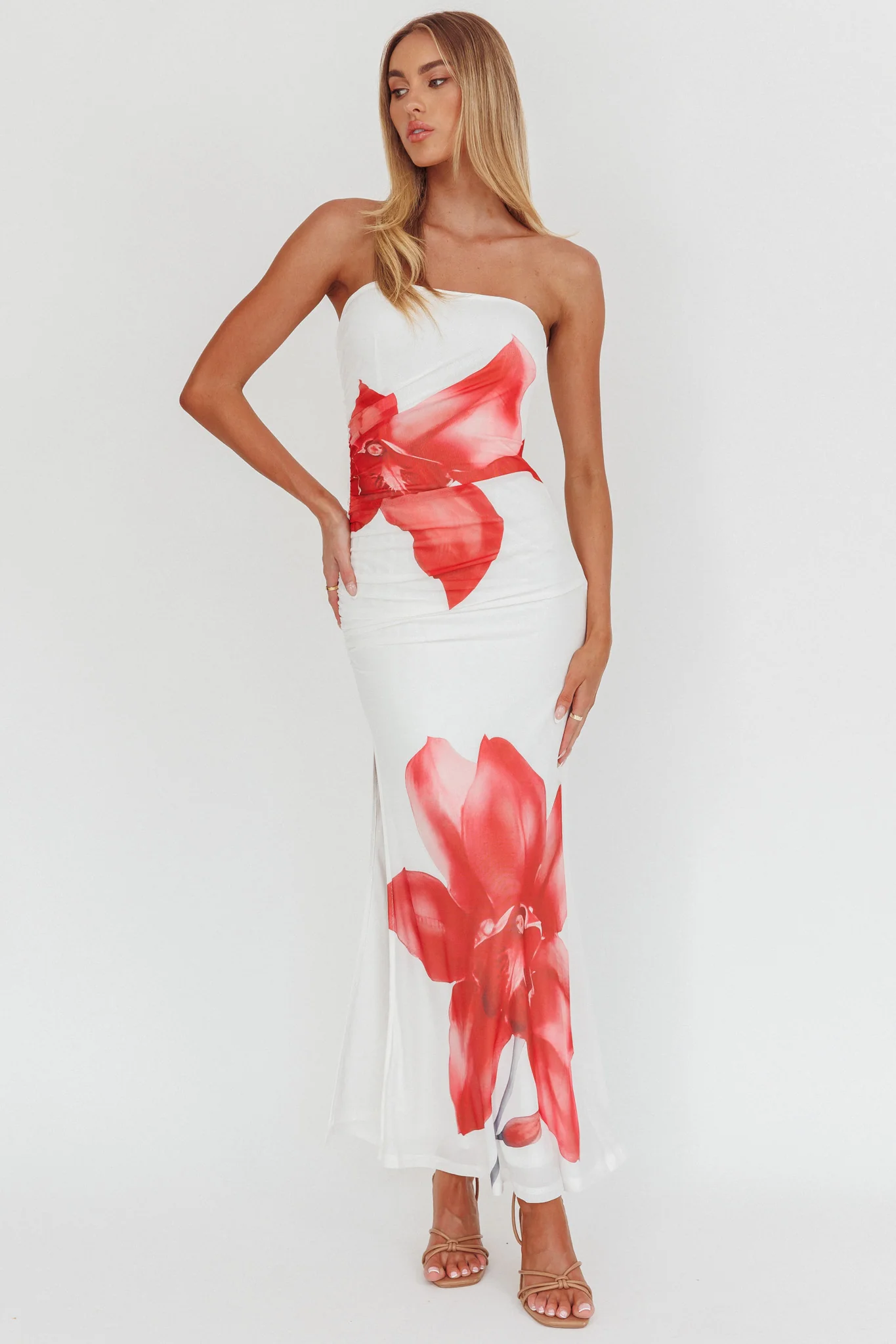 Truth Be Told Strapless Maxi Dress White - Sonourner