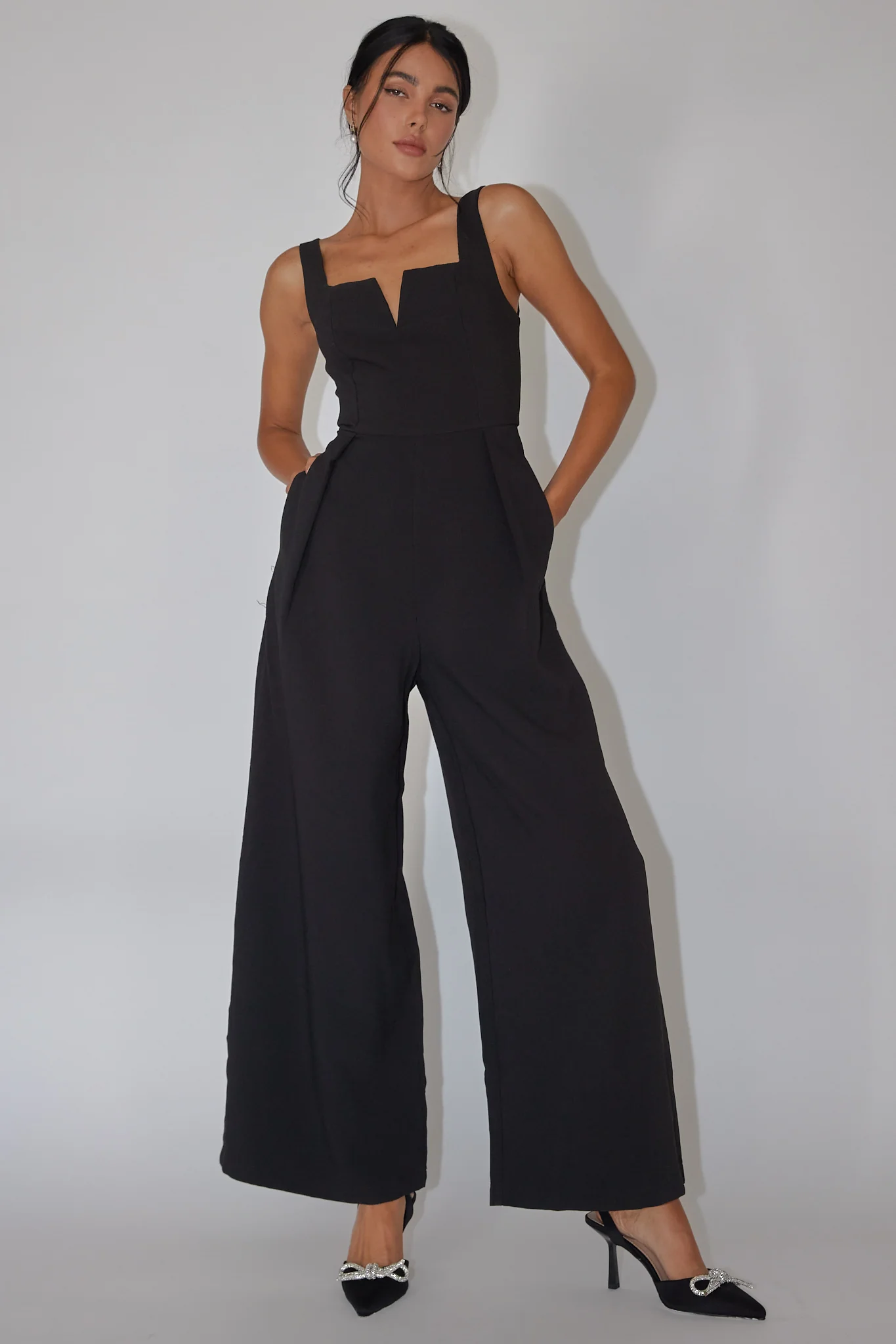 Colleen Side Pocket Jumpsuit Black - Sonourner