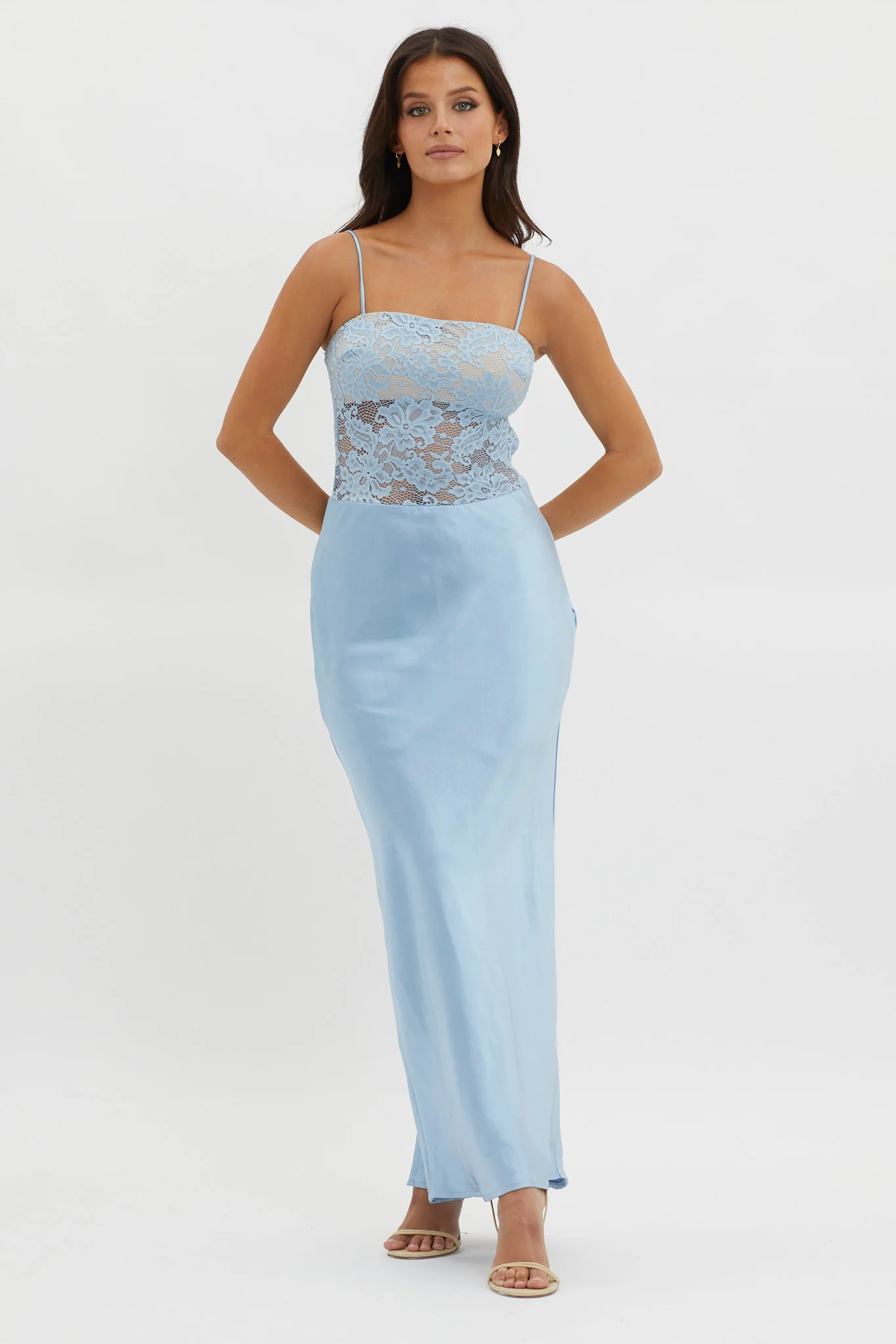 Moon Magic Floral Bodice Dress Blue - Sonourner