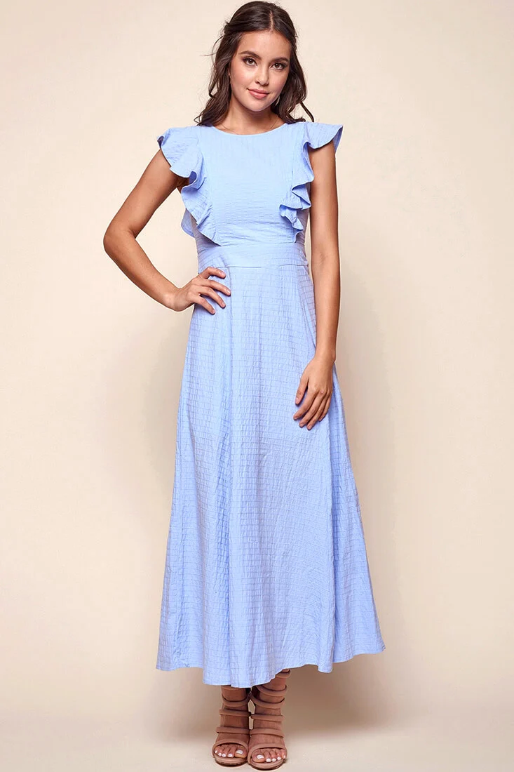 Kindall Classic Casual Dress Steel Blue - Sonourner