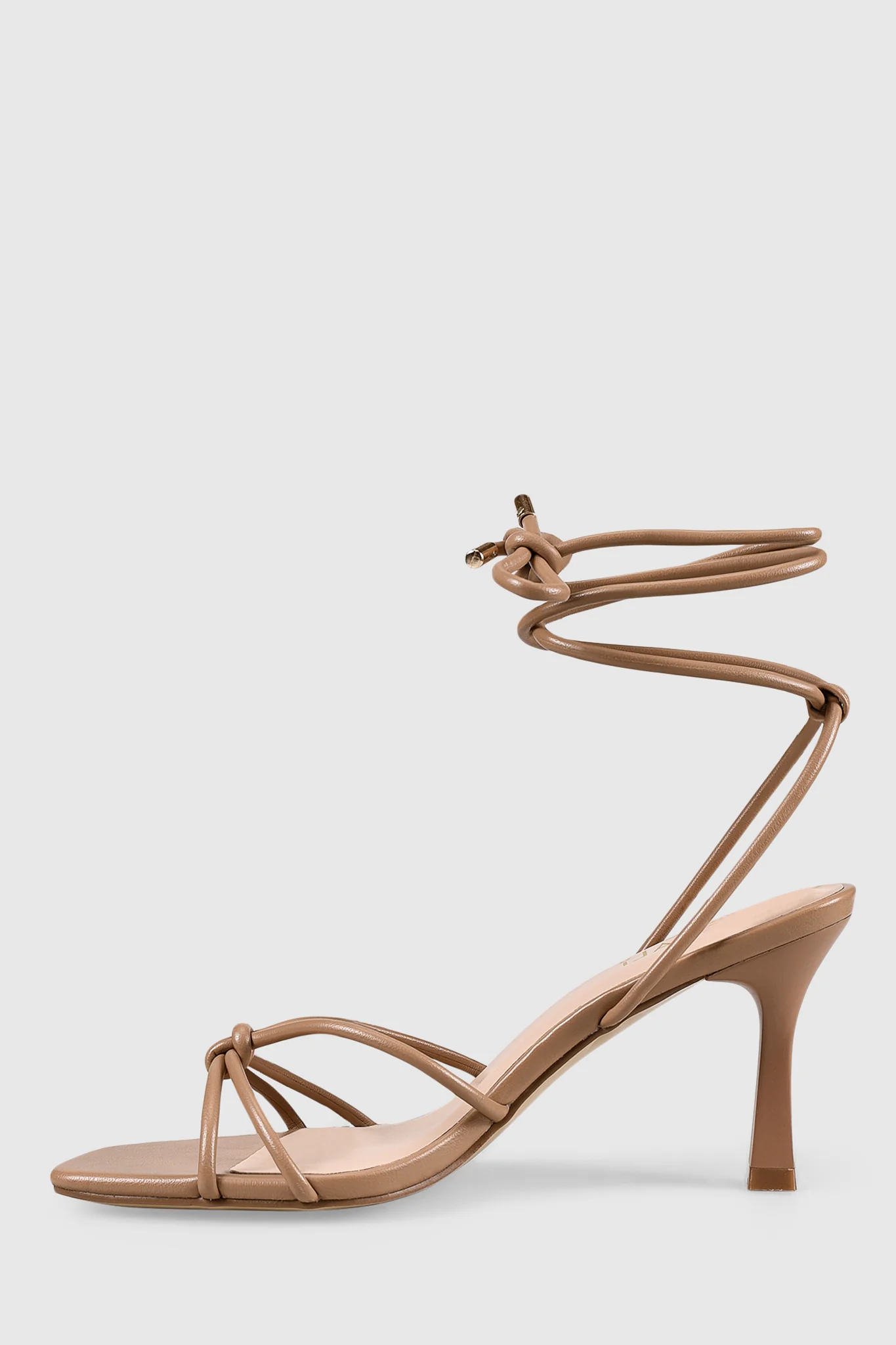 VERALi Peachy Stiletto Sandals Dark Camel Smooth - Sonourner
