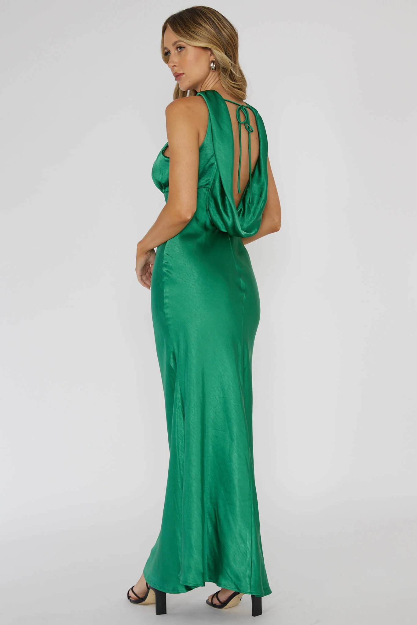 Starry Nights Cowl Back Maxi Dress Forest Green - Sonourner