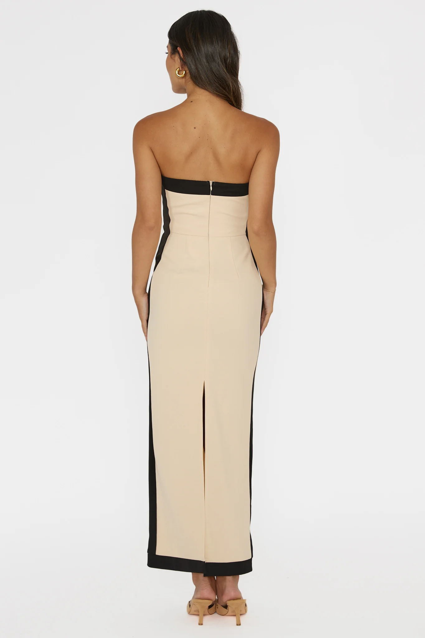 Tenika Strapless Bodycon Maxi Dress Nude - Sonourner