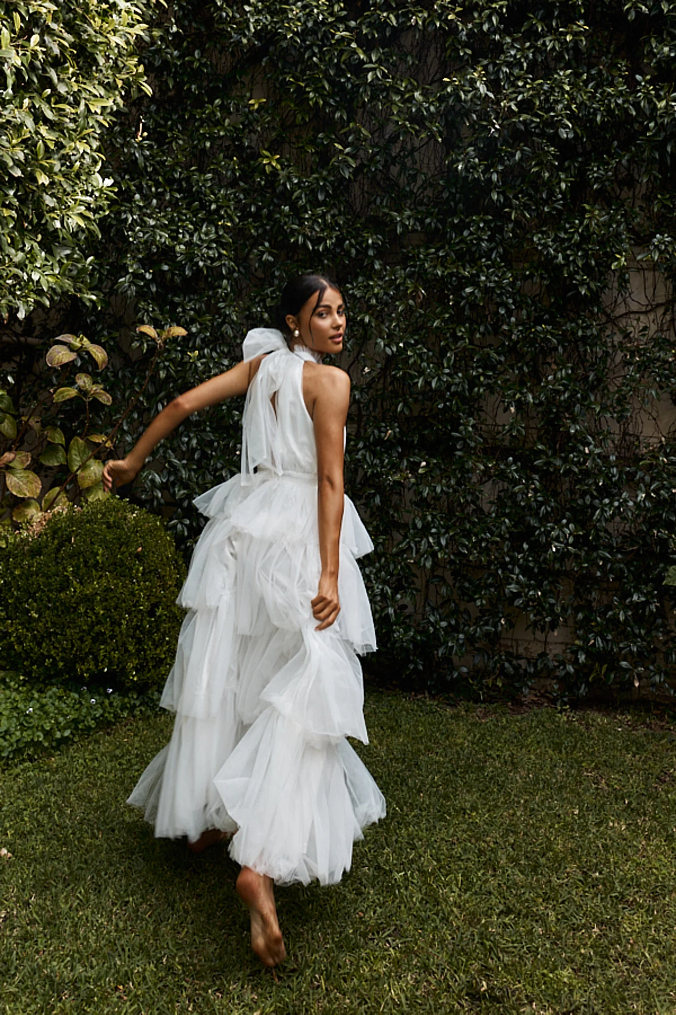 Arlett Sleeveless Layered Maxi Dress Off White - Sonourner