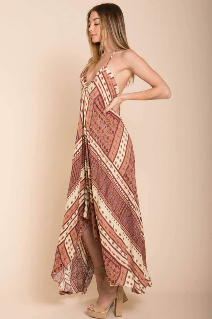 Romani Fall Maxi Dress Rust - Sonourner