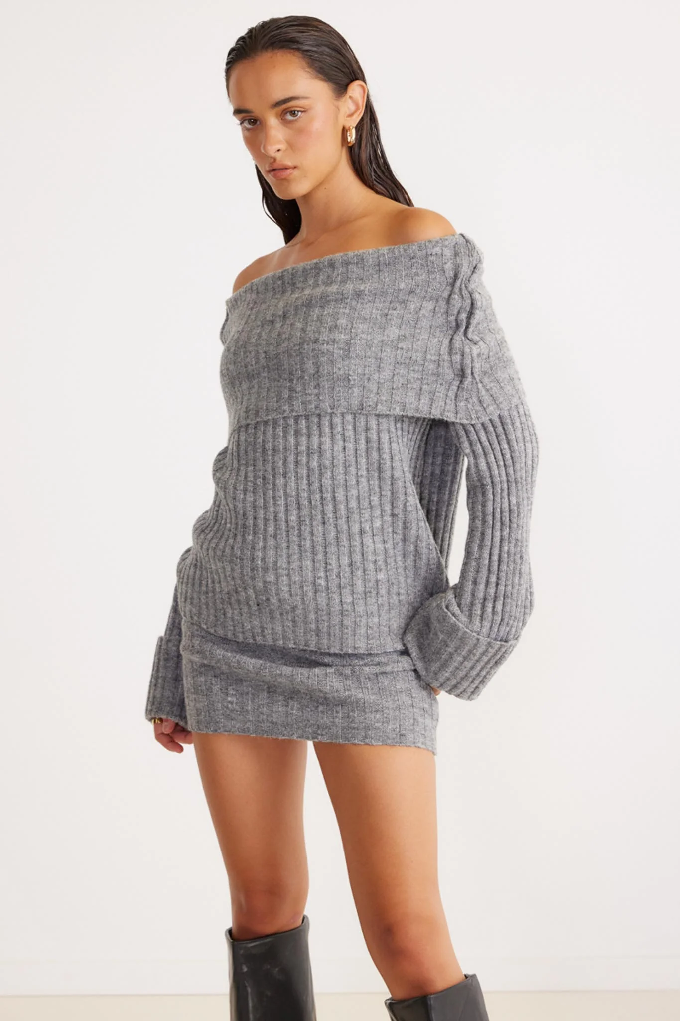 SNDYS Brooks Mini Skirt Grey - Sonourner