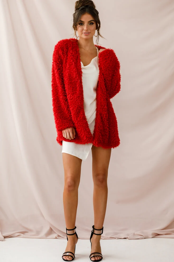 Ronan Fluffy Coat Red - Sonourner