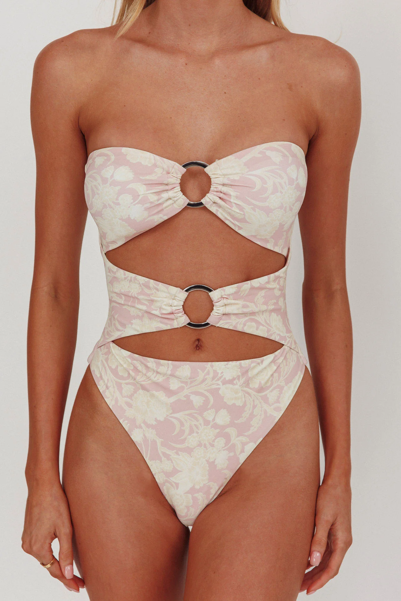 Matilda Cut-Out One Piece Swimsuit Print Mix - Sonourner