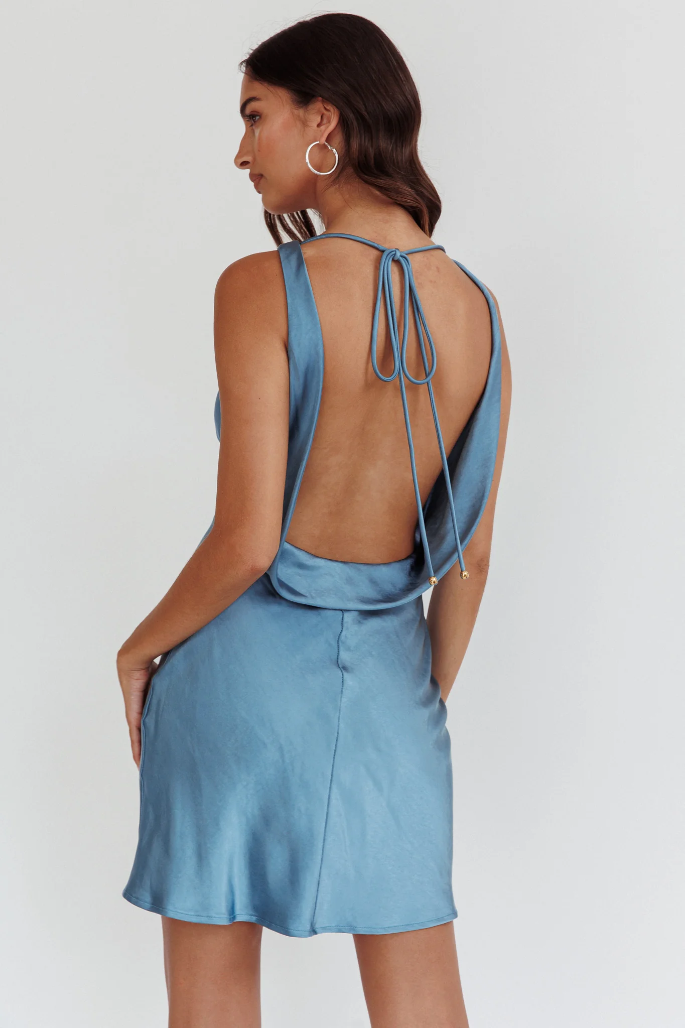 Cassiopeia Open Back Mini Dress Ocean - Sonourner