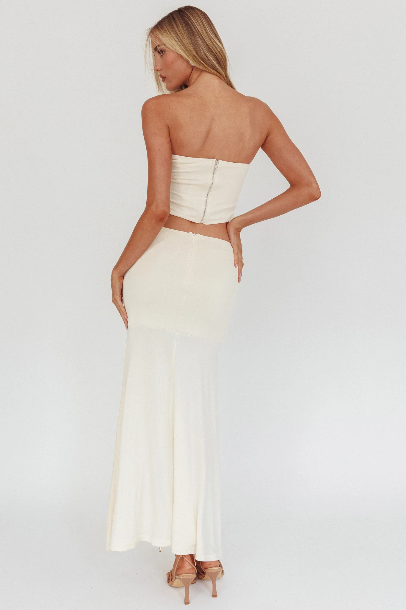 Night Market Hip Tie Maxi Skirt Butter - Sonourner