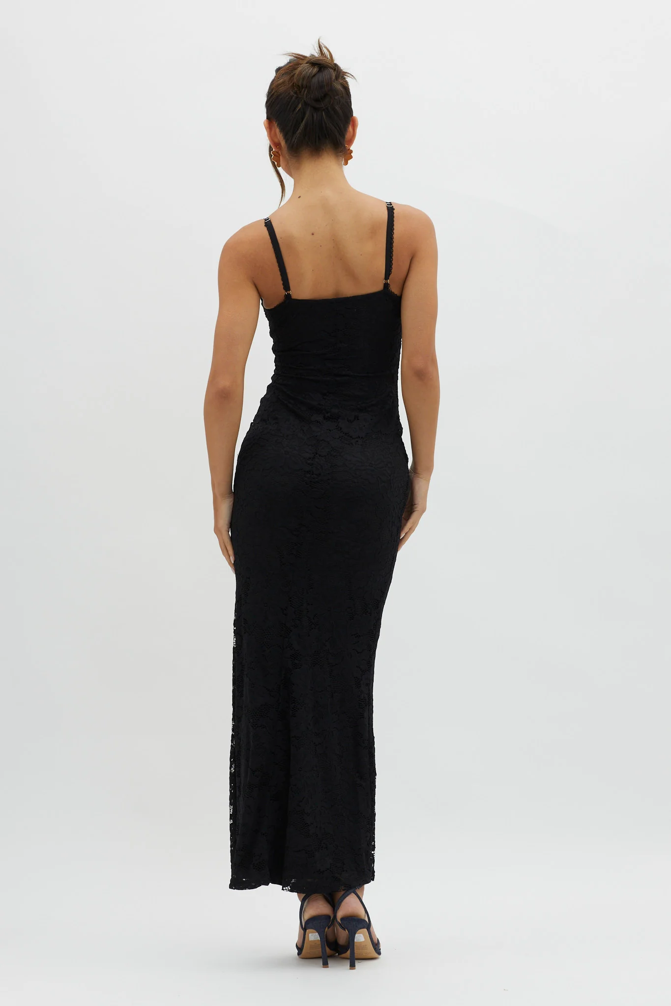 Must Be Love Lace Maxi Dress Double Black - Sonourner