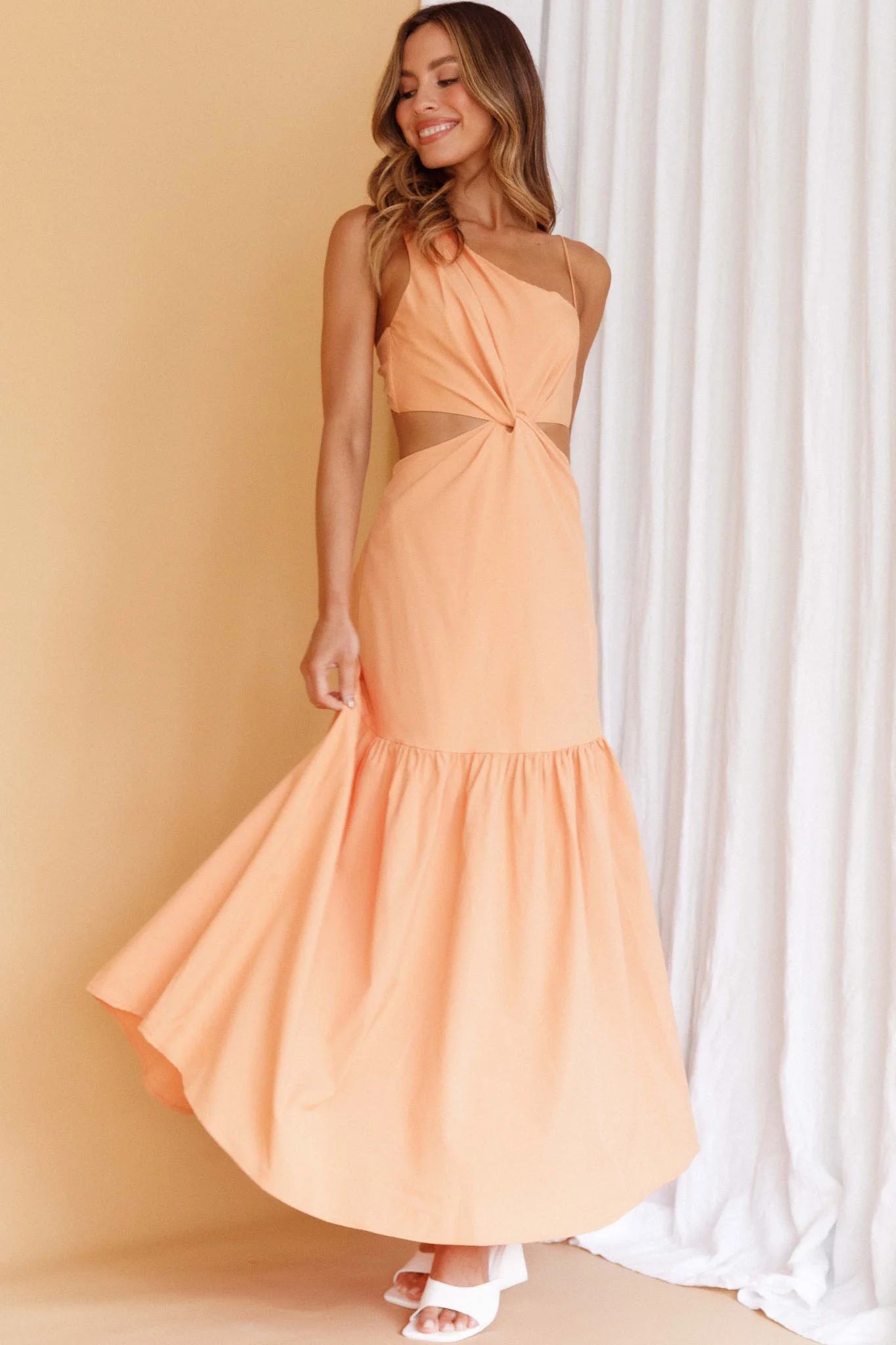 Evening Breeze Cut-Out Waist Maxi Dress Mango - Sonourner