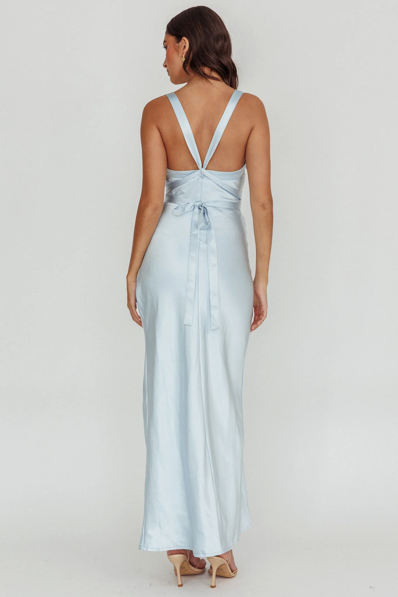 Midnight Sun Asymmetrical Strap Maxi Dress Blue - Sonourner