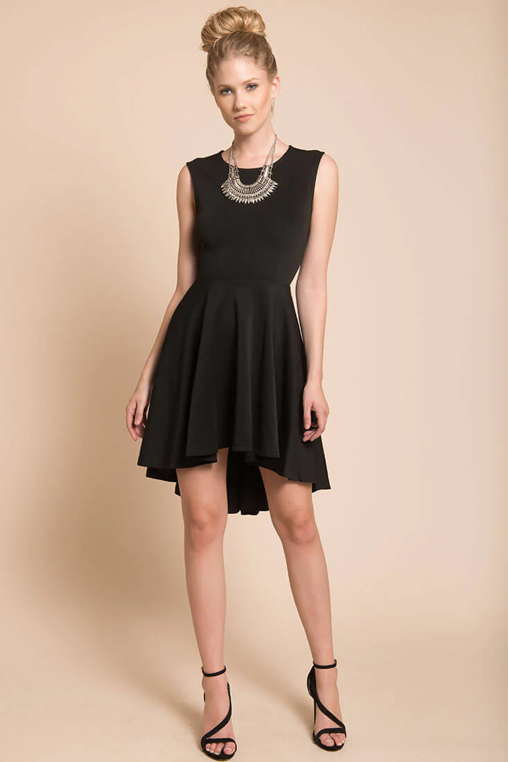 Maya Closed Back Dress Black - Sonourner