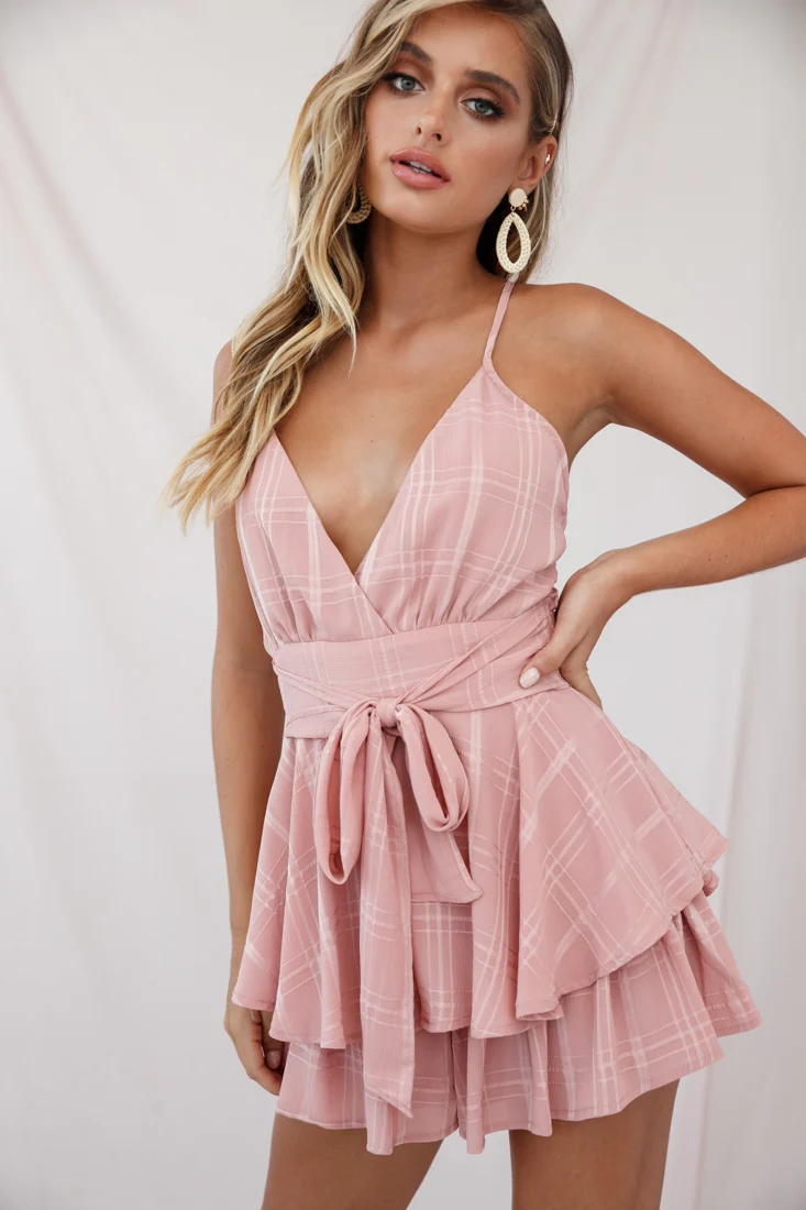 Maddox Fit & Flare Summer Romper Blush - Sonourner