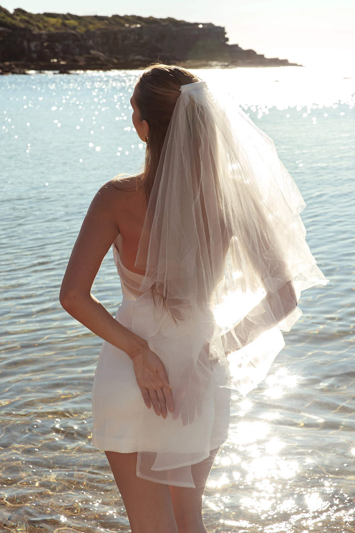 Always And Forever Back Bow Mini Dress White - Sonourner