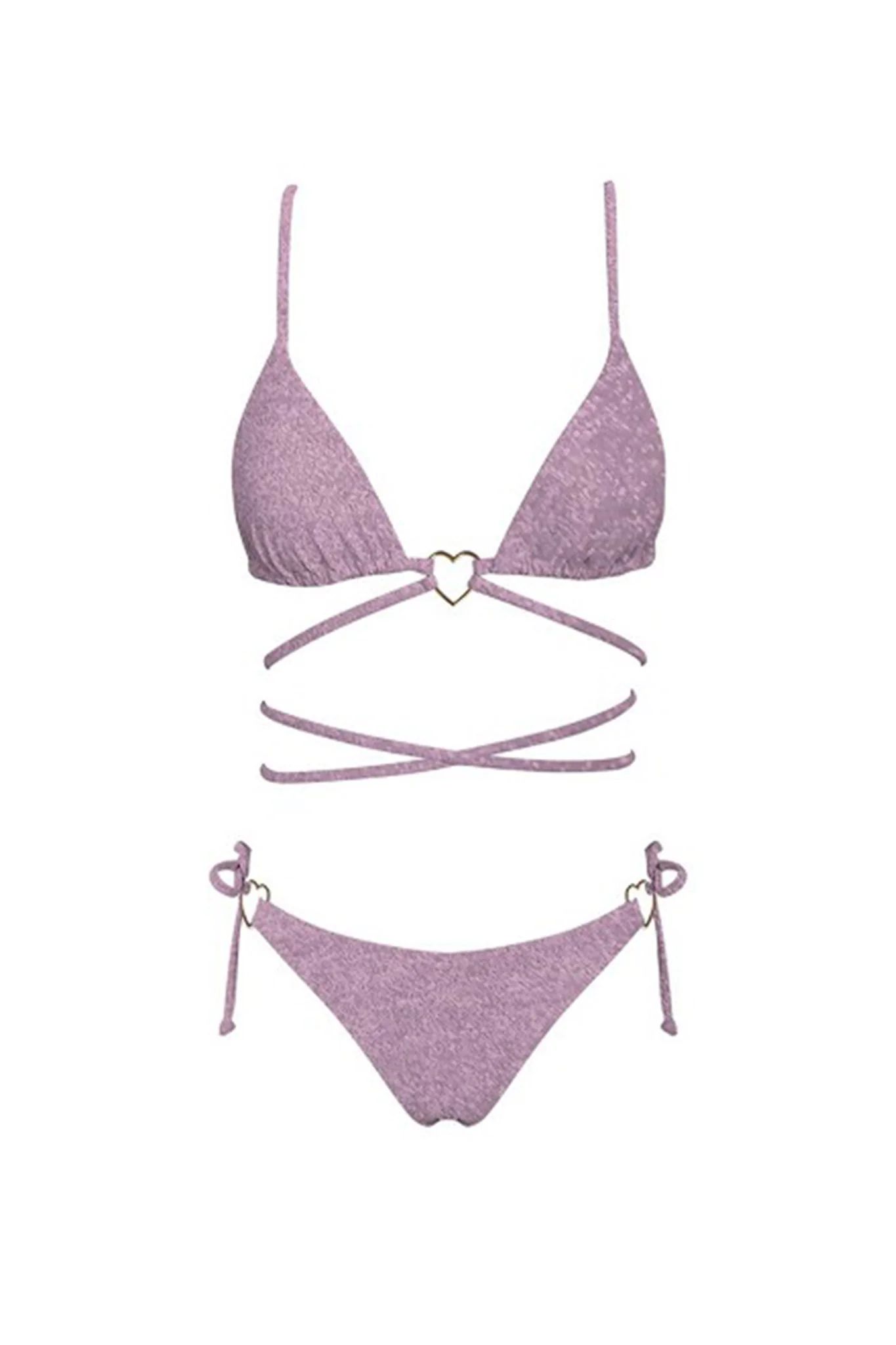 Summer Love Strappy Bikini Top Rose Shimmer - Sonourner