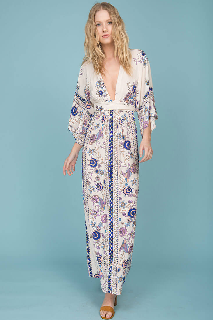 Kira Zip Up Maxi Dress Lily Purple - Sonourner