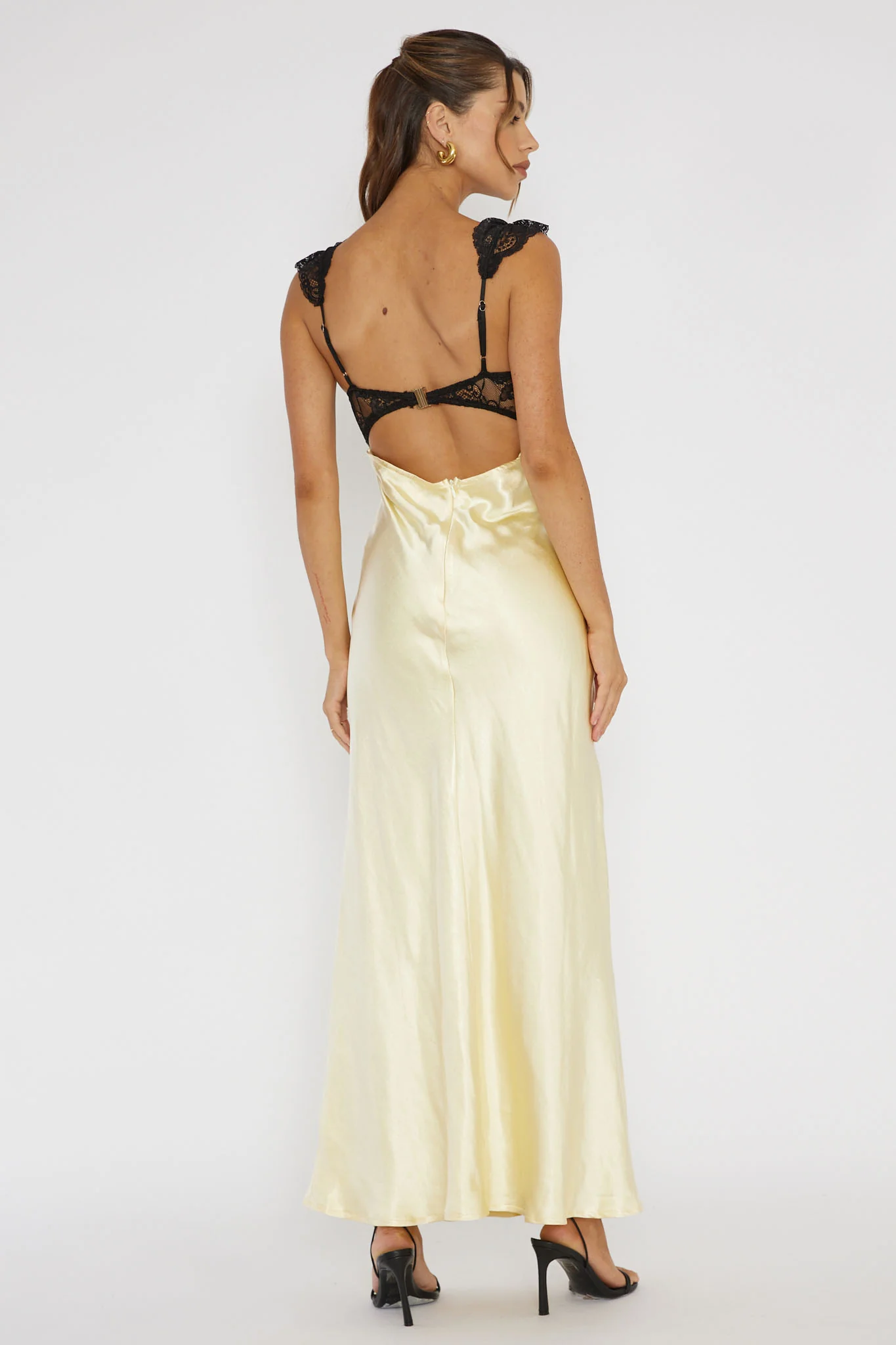 Claribel Lace Bust Maxi Dress Lemon - Sonourner