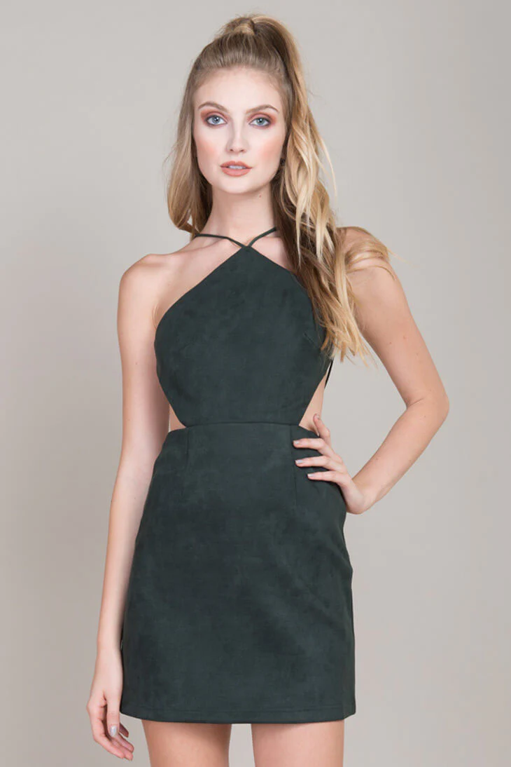 Tasia Bodycon Cocktail Dress Forest Green - Sonourner
