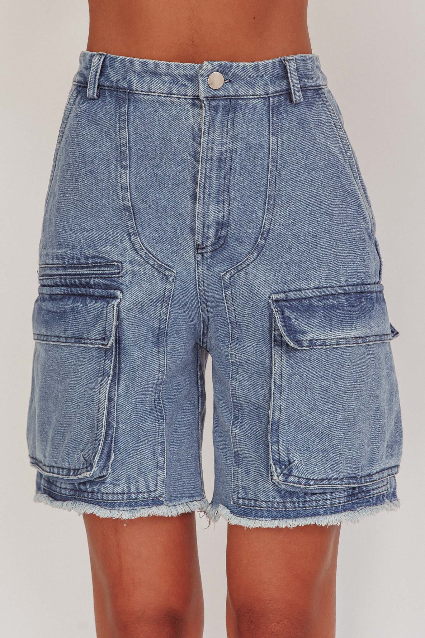 Tardy Cargo Short Jorts Denim - Sonourner
